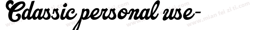 Cdassic personal use字体转换